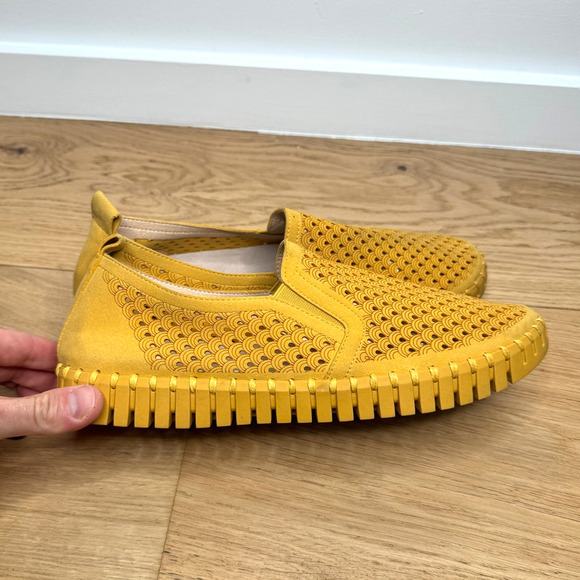 NEW Ilse Jacobsen Tulip 140 Perforated Slip-On Yellow Lightweight Sneakers - Picture 8 of 8